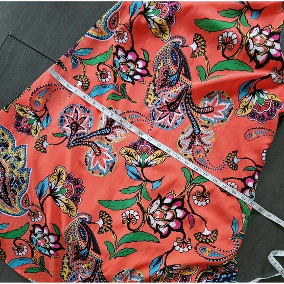 New KUT FROM THE KLOTH Coral Floral Paisley Sleeveless Shift Dress Size 8 - Picture 4 of 8